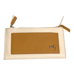 Velez Double Zip Tan Leather Wallet